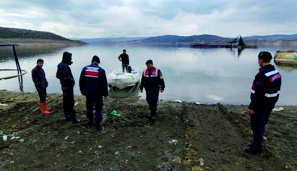 Çekerek barajında Jandarma denetimi