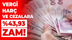 Vergi ve harçlara yüzde 43,93 zam yapıldı